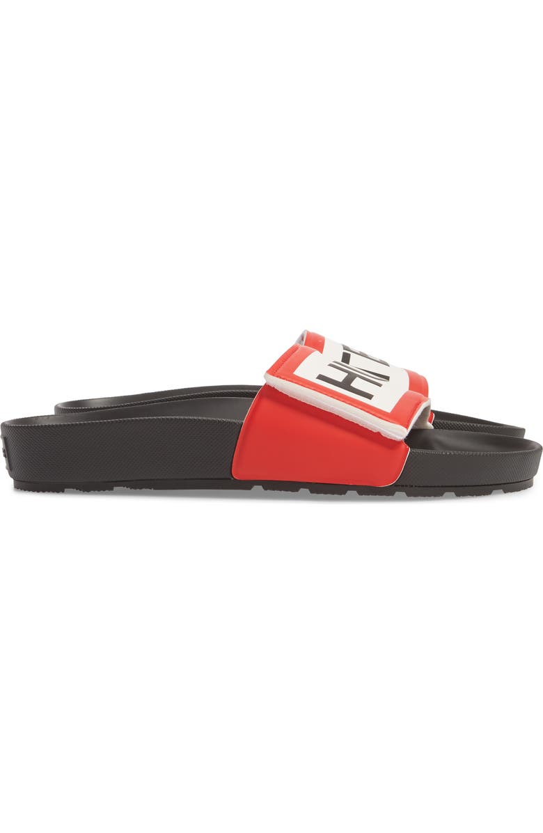 Hunter Original Adjustable Logo Slide Sandal, Alternate, color,