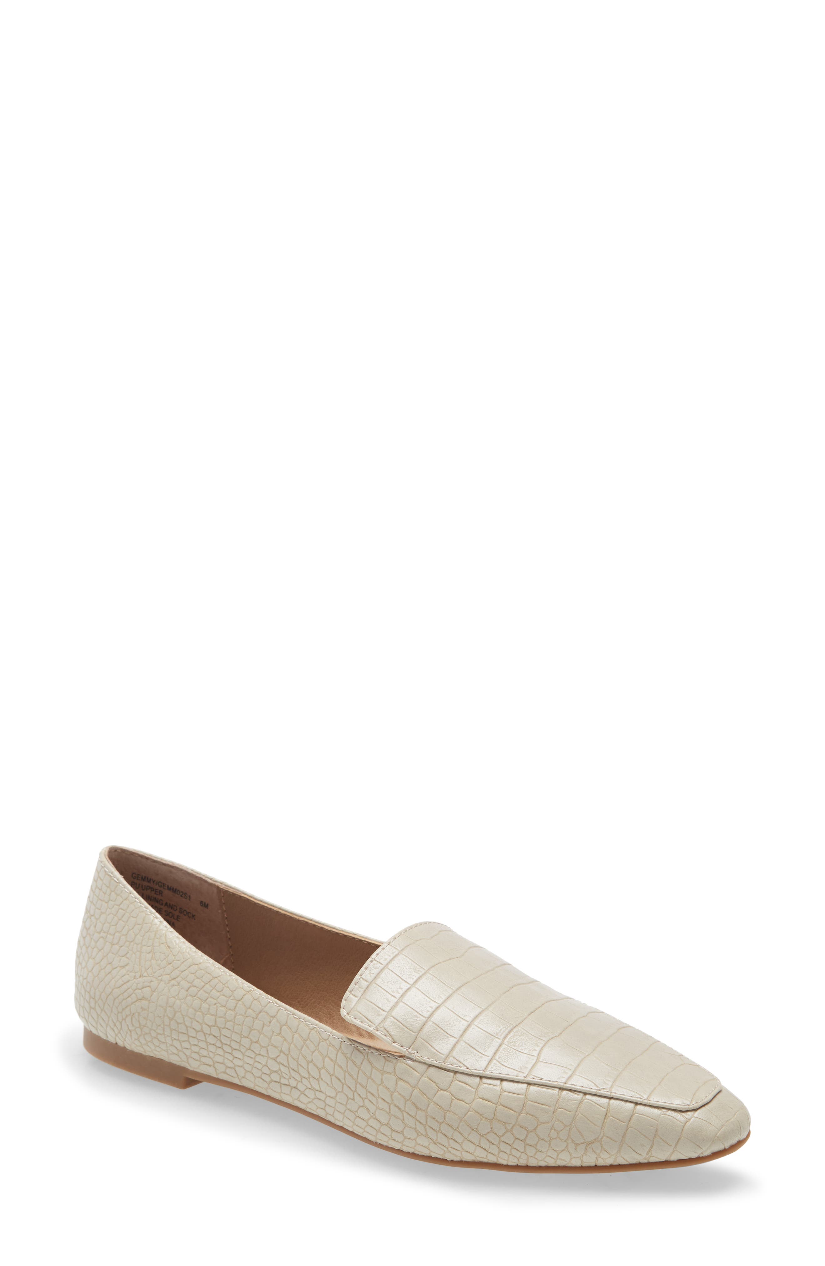 Gemmy Loafer Flat, Main, color, TAUPE CROCODILE