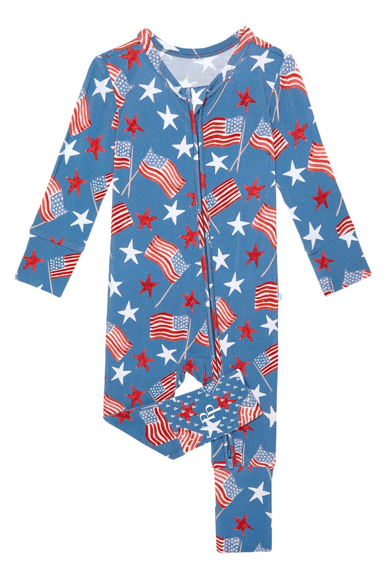 Fitted Convertible One-Piece Pajamas, Main, color, BLUE