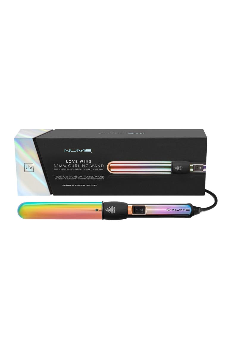 Love Wins Curling Wand, Alternate, color, Rainbow 32mm
