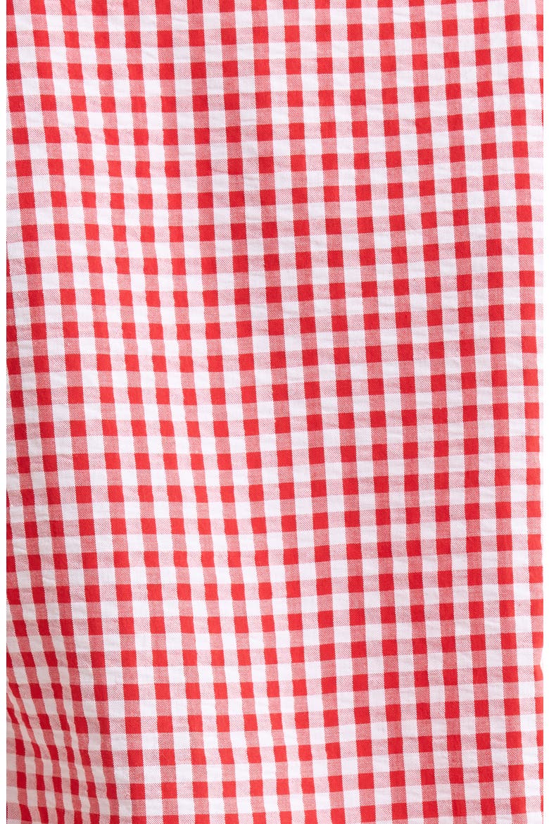 Gingham Seersucker Bloomer Short Pajamas, Alternate, color, RED COMBO