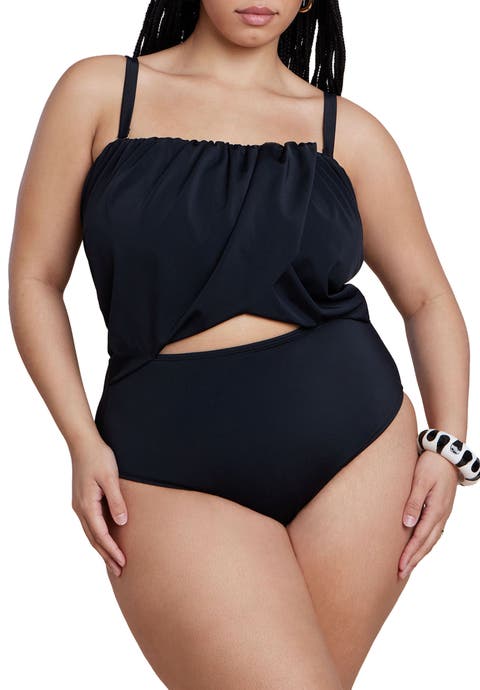 Crossover Strapless One Piece (Plus)