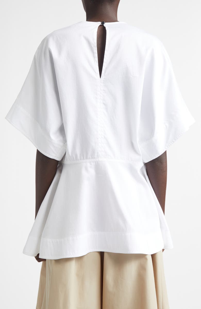 Brandon Maxwell The Tyler Crewneck Top, Alternate, color, Optic White