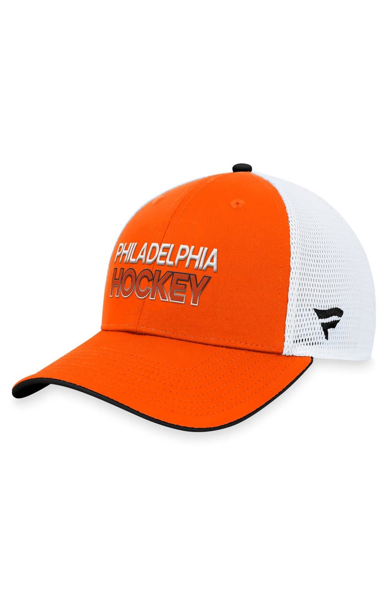 FANATICS Men's Fanatics Branded  Orange Philadelphia Flyers Authentic Pro Rink Trucker Adjustable Hat, Alternate, color, 