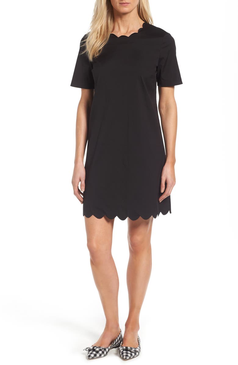Halogen<sup>®</sup> Scalloped Shift Dress, Main, color,