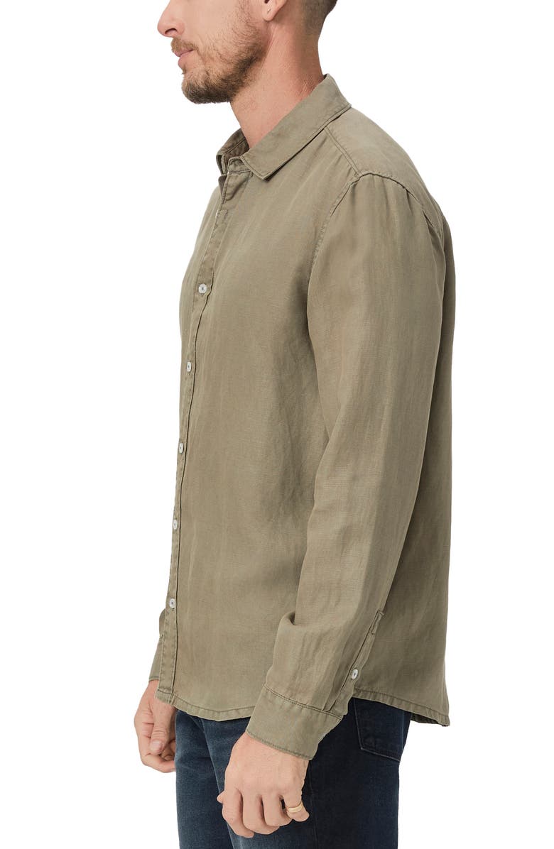 PAIGE Peters Linen & Lyocell Button-Up Shirt, Alternate, color, 