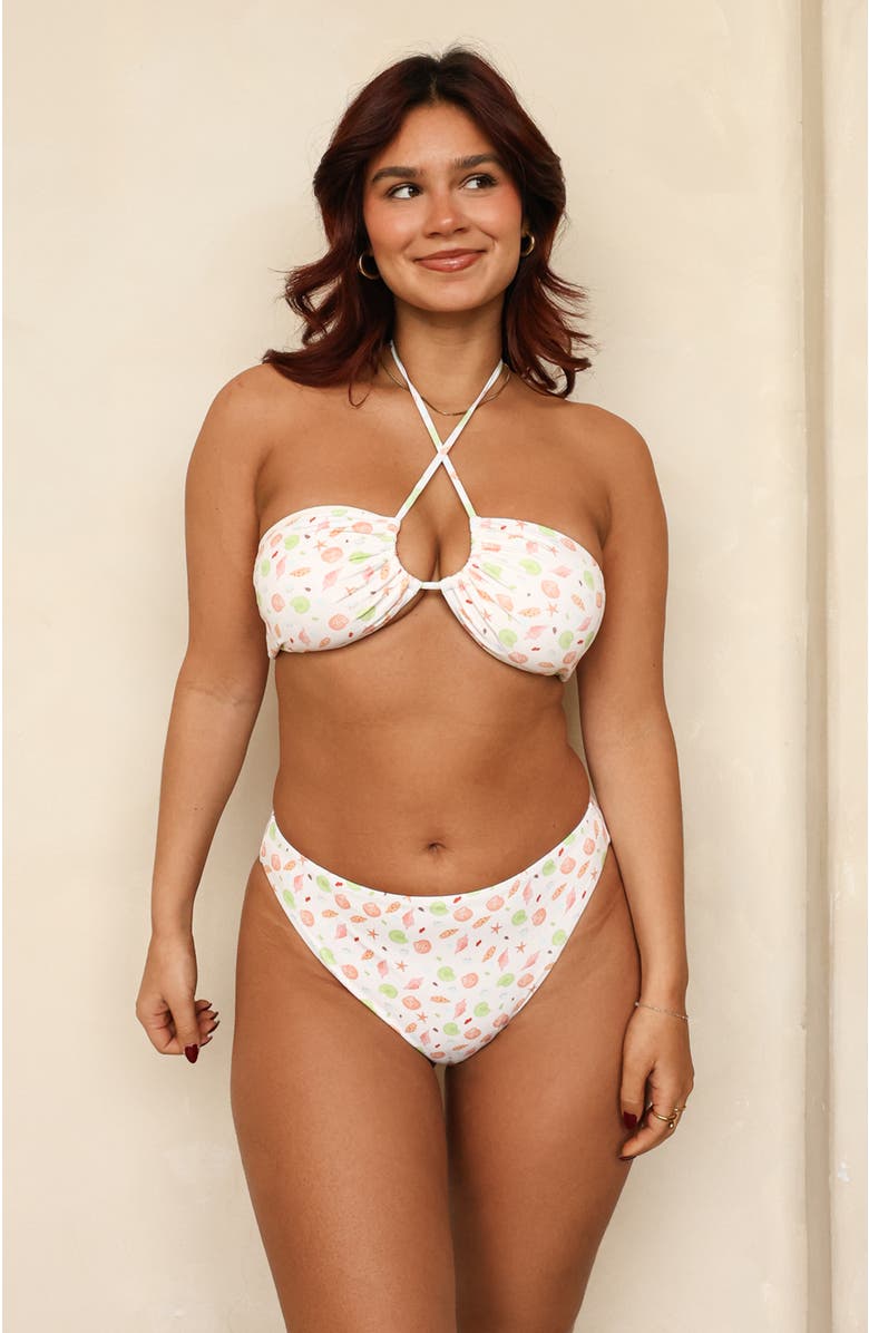 Dippin Daisys Seashore High Waist Cheeky Bikini Bottom, Alternate, color, Underwater Garden