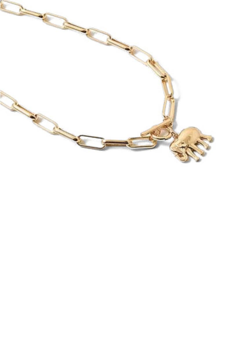 Erin McDermott Jewelry Lucky Elephant Toggle Necklace, Alternate, color, 