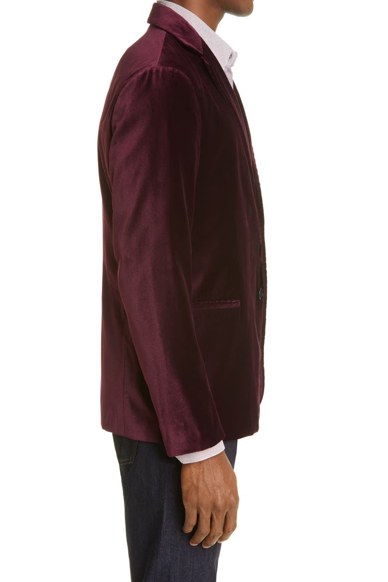 Velvet Blazer, Alternate, color, MAROON