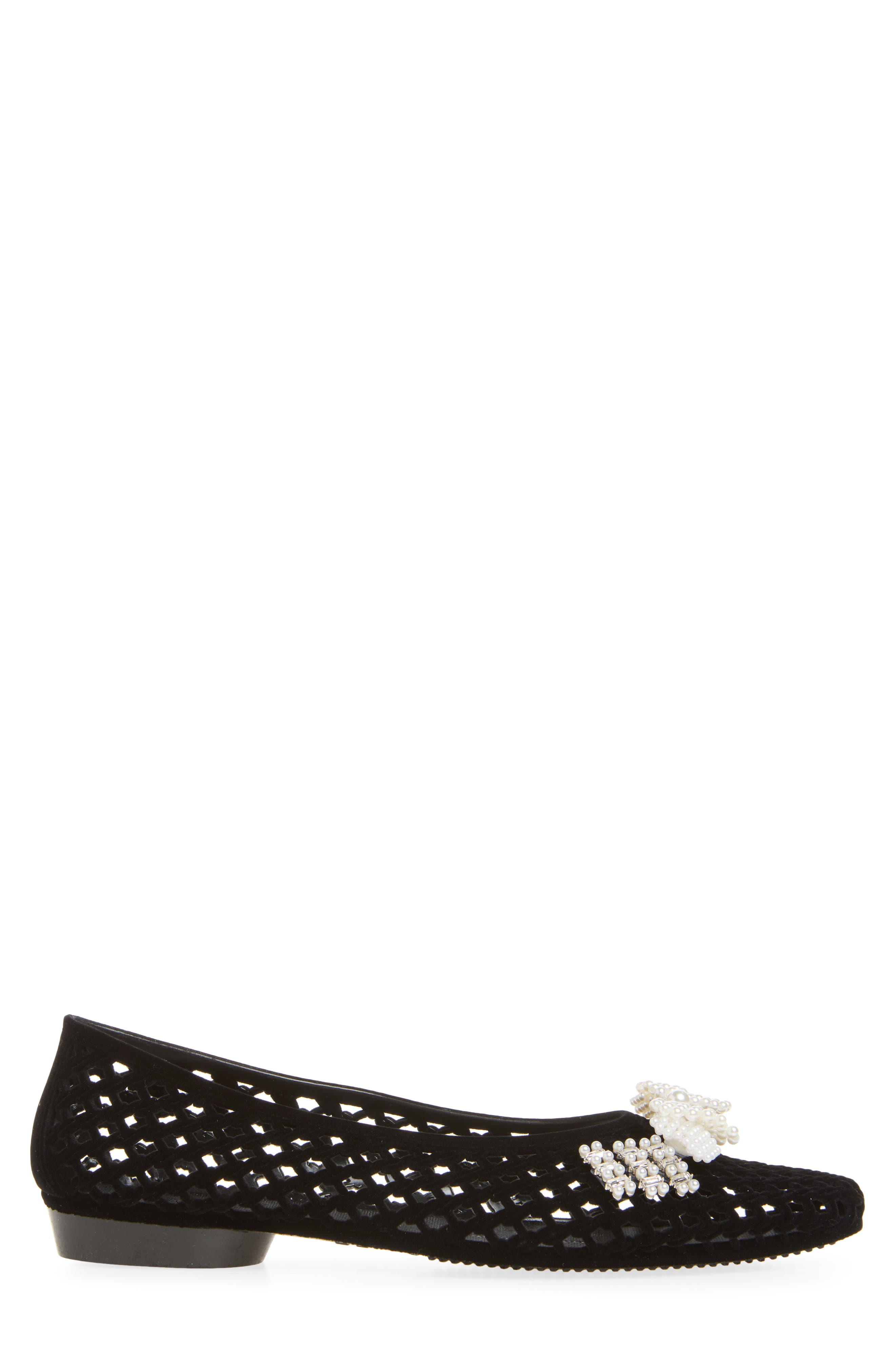 Plush Jelly Ballet Flat, Alternate, color, BLACK