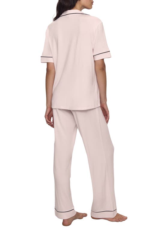 Eberjey Gisele Short Sleeve Pant Pajamas In Pink