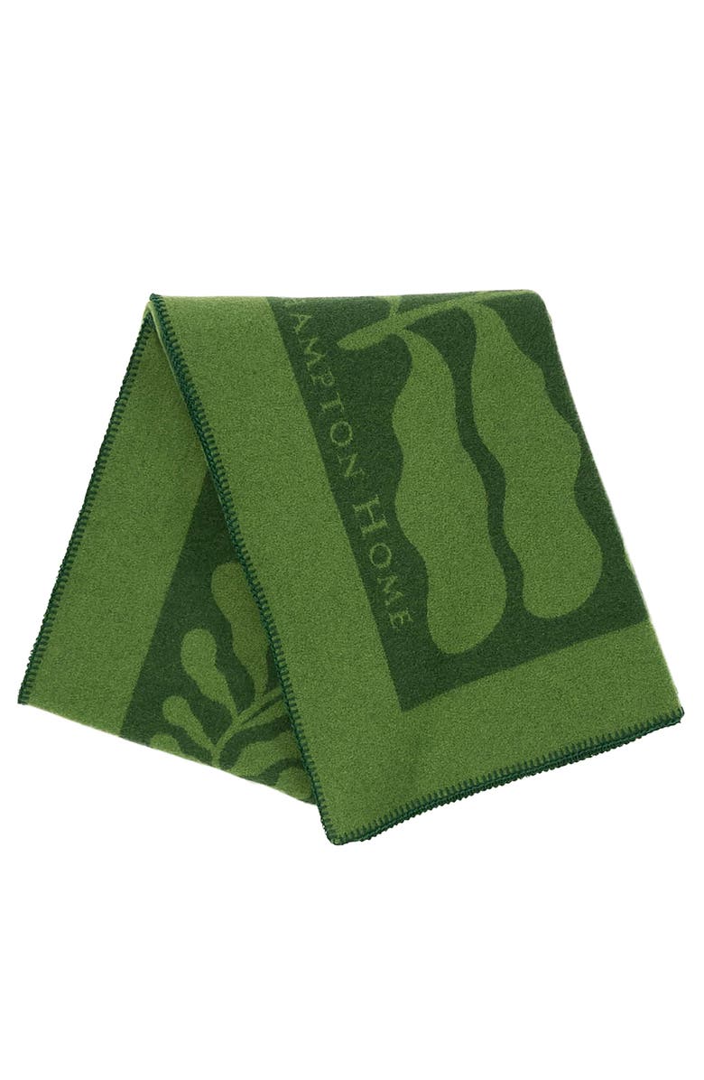 Prince of Scots Southampton Home Merino Wool Fleece Throw, Main, color, Leaf