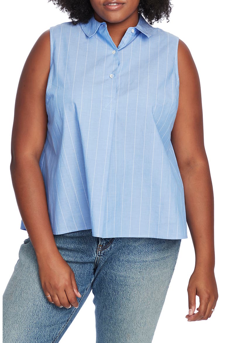 Sleeveless Shirt, Main, color, VILLA AZUL