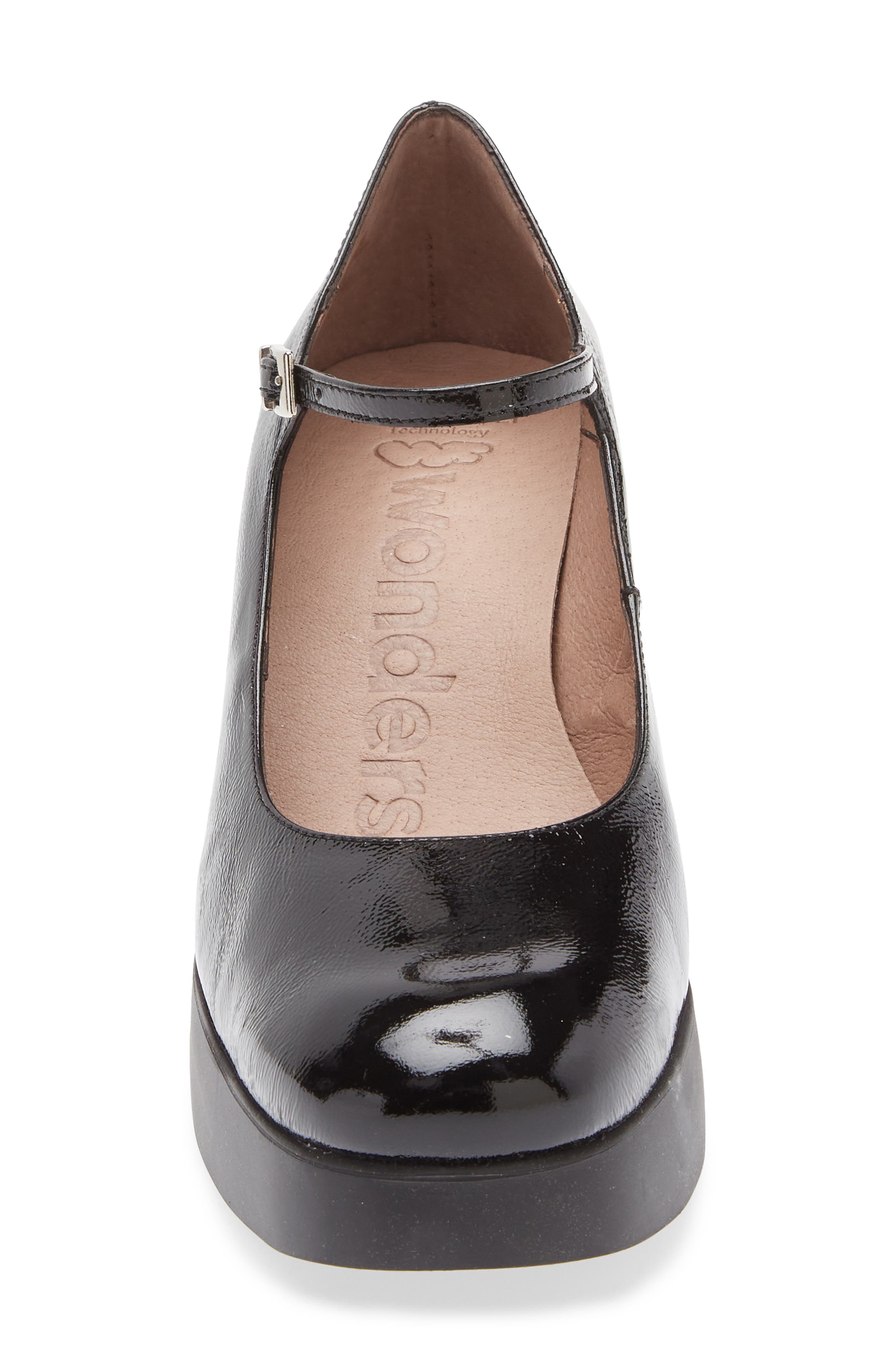 Wonders Mary Jane Platform Pump, Alternate, color, Lack Black