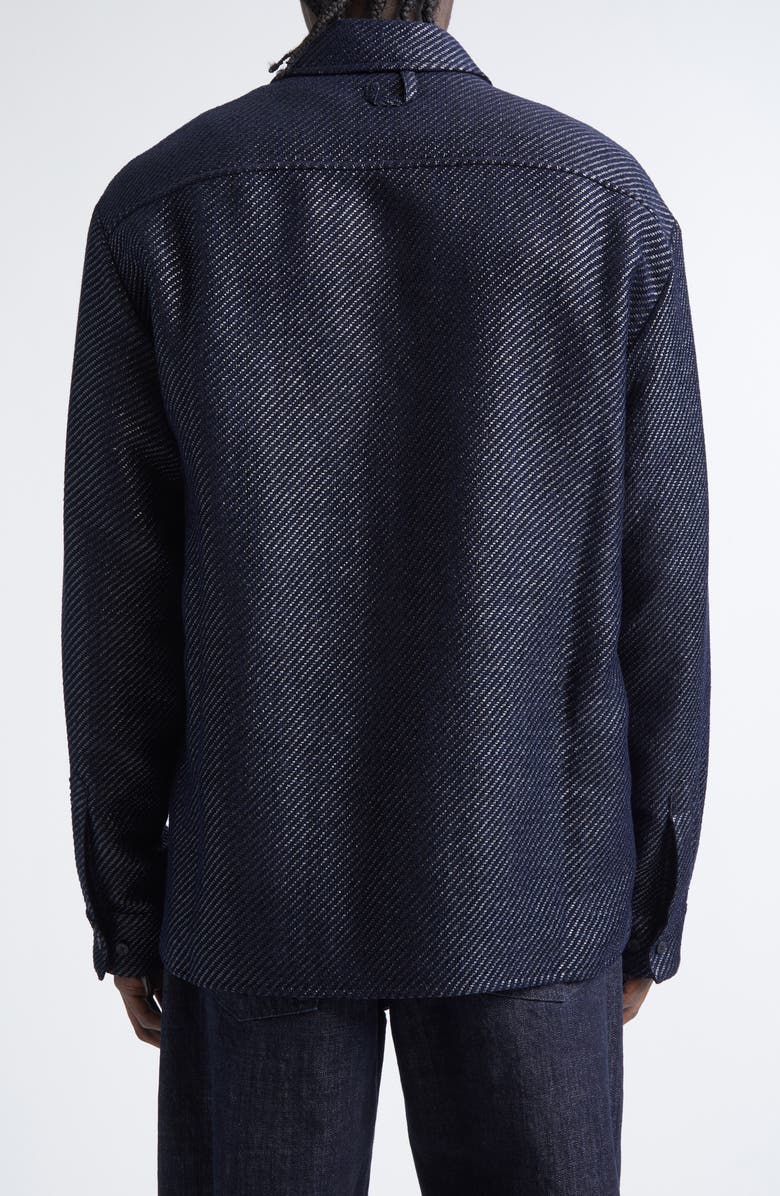 Jacquemus La Chemise Veloce Zip Overshirt, Alternate, color, Navy/ Black