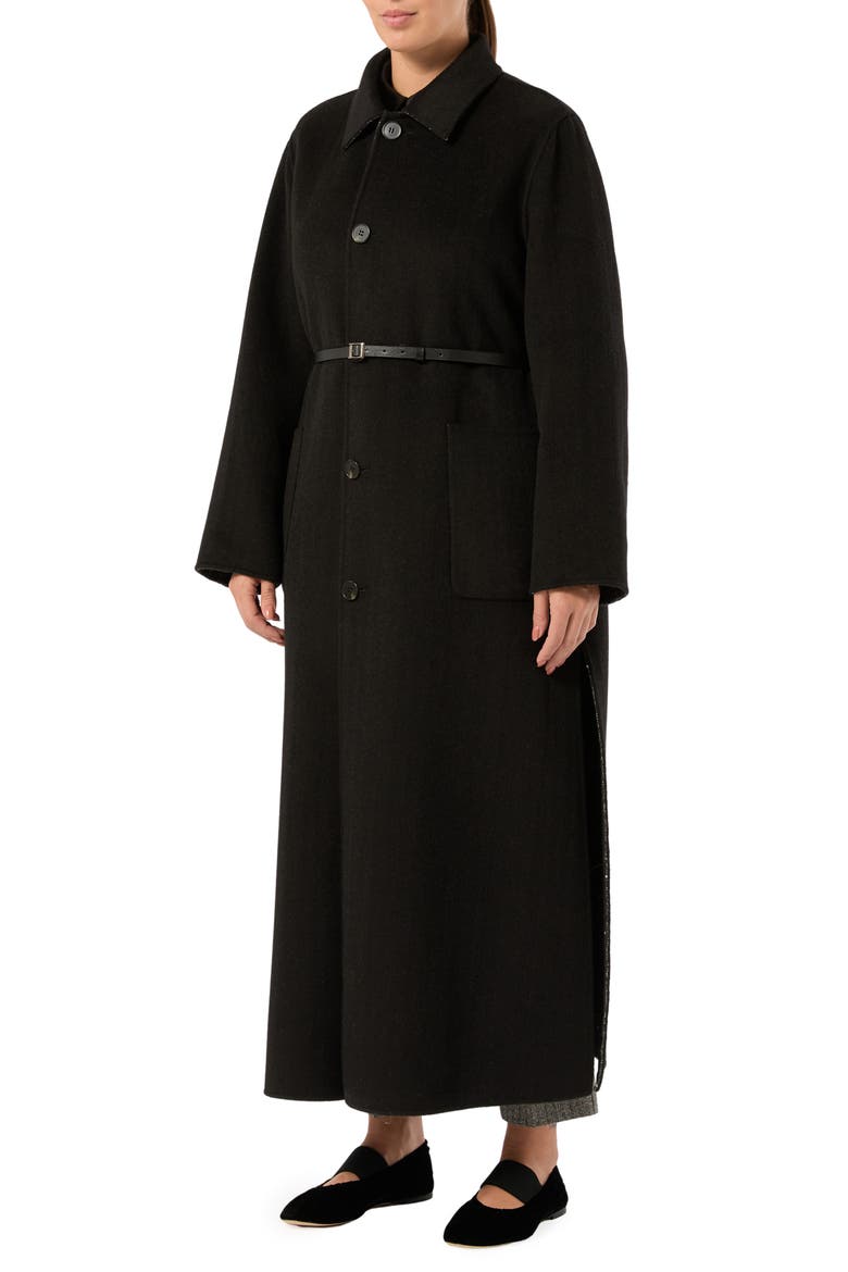 Long Coat, Alternate, color, BLACK WHITE
