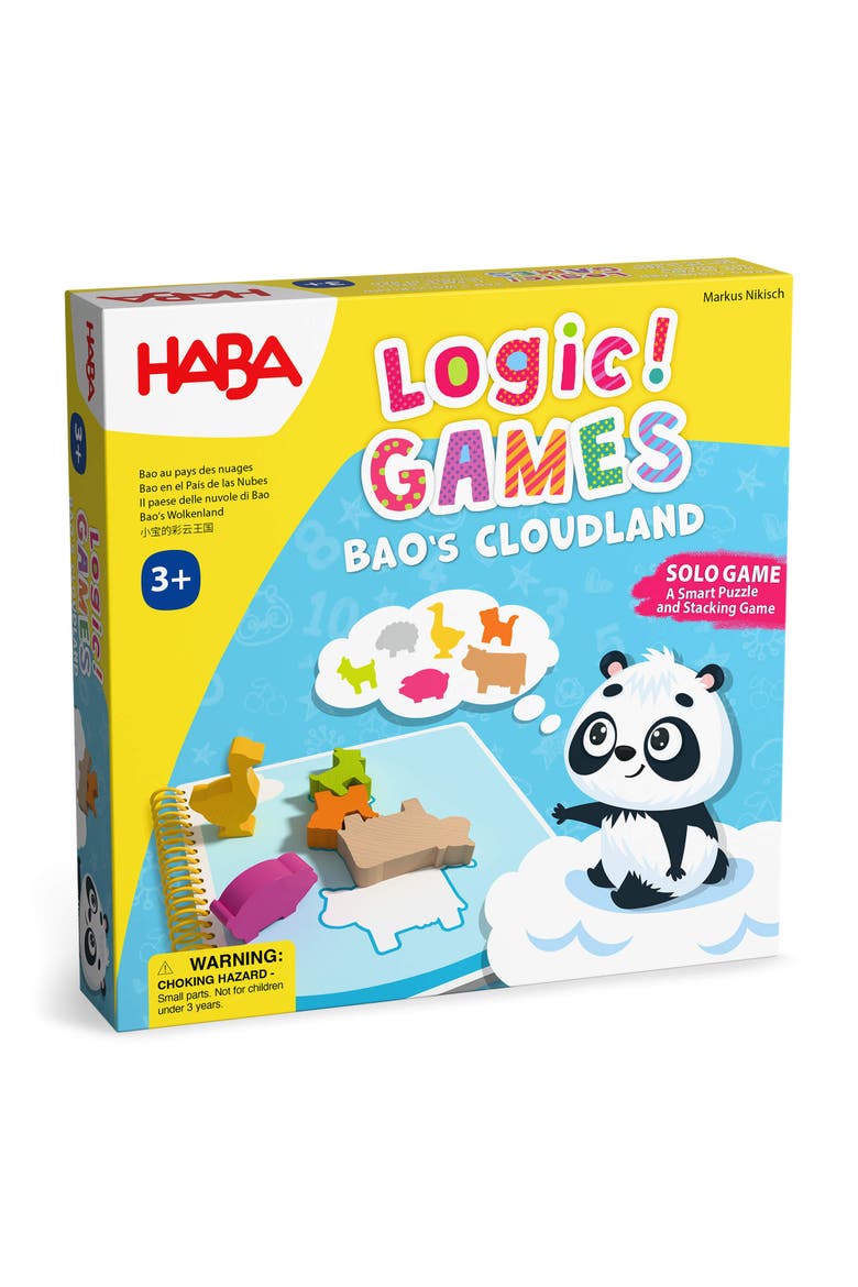 Bao's Cloudland Wooden Puzzle Game with 60 Challenges, Main, color, Multi