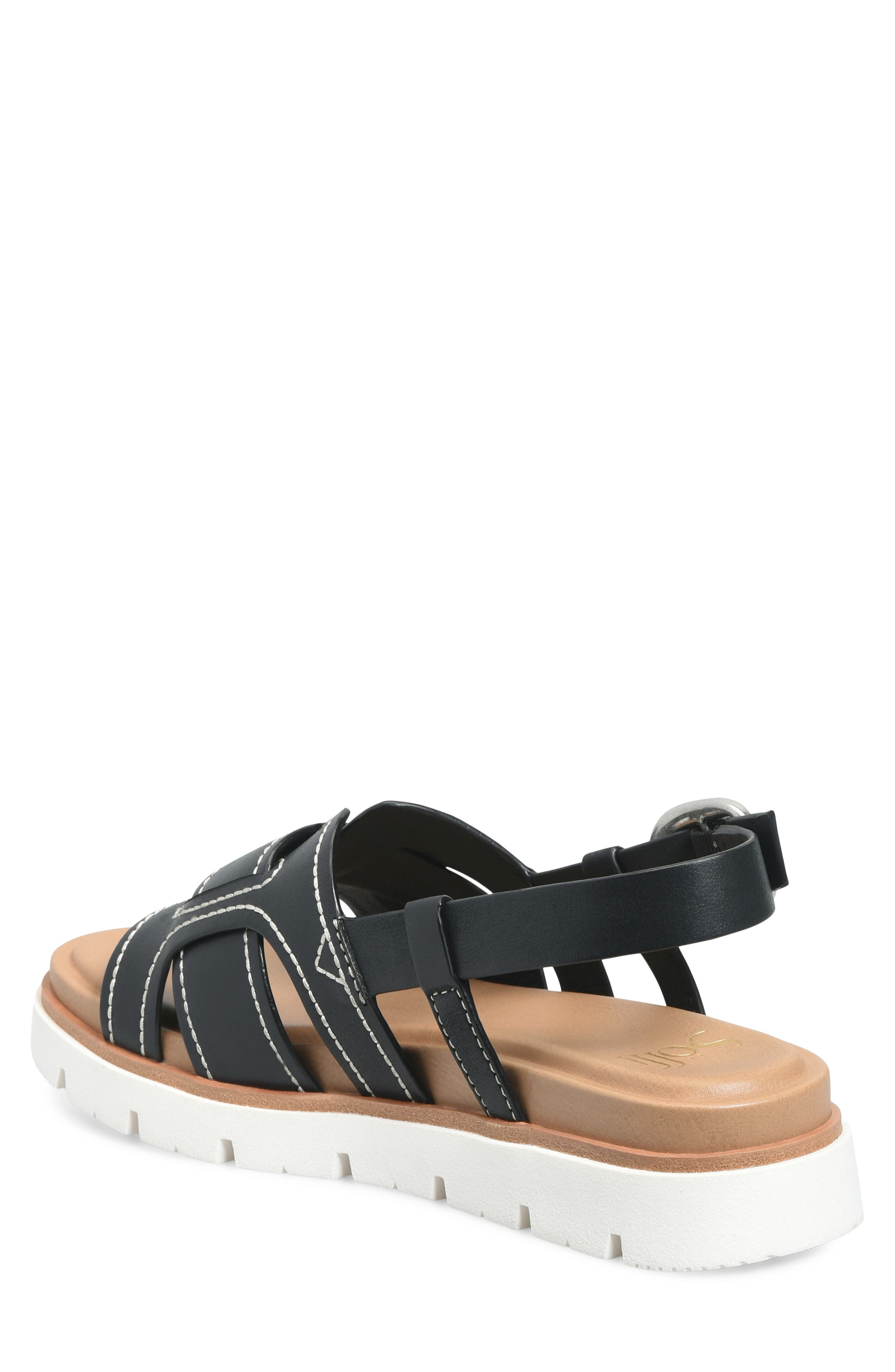 Söfft Goldie Slingback Platform Sandal, Alternate, color, Black