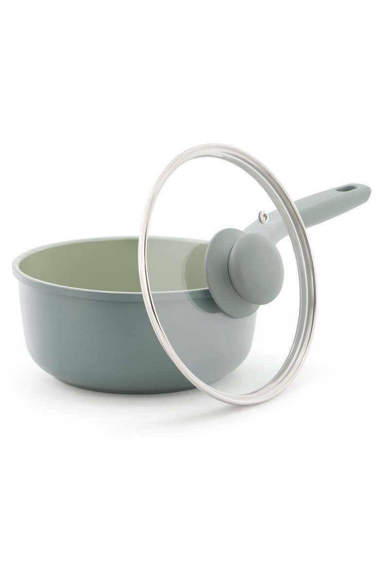 7pc Ceramic Nonstick Aluminum Cookware Set, Alternate, color, Green
