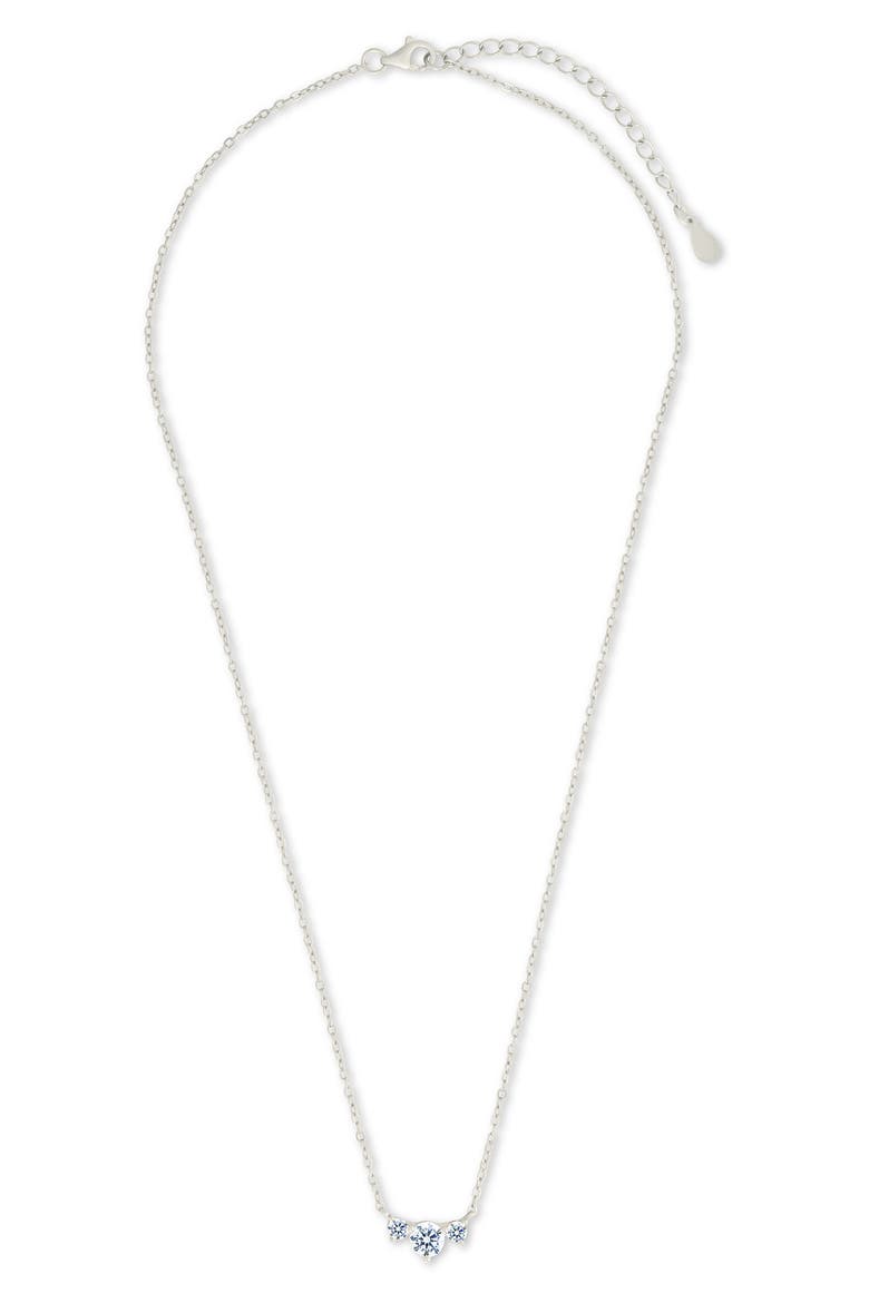 Robin Cubic Zirconia Necklace, Alternate, color, SILVER