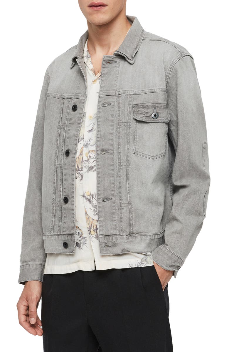 AllSaints Gasidro Patched Denim Jacket, Alternate, color,
