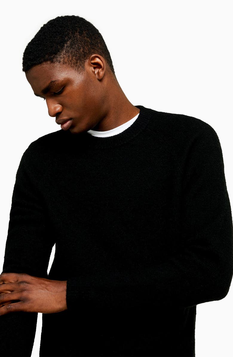 Topman Harlow Classic Fit Solid Crewneck Sweater, Alternate, color,