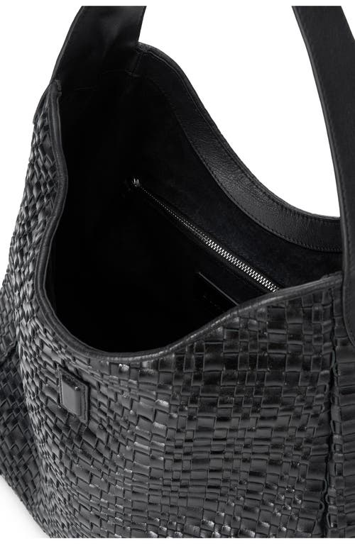 Staud Maya Leather Shoulder Bag In Black