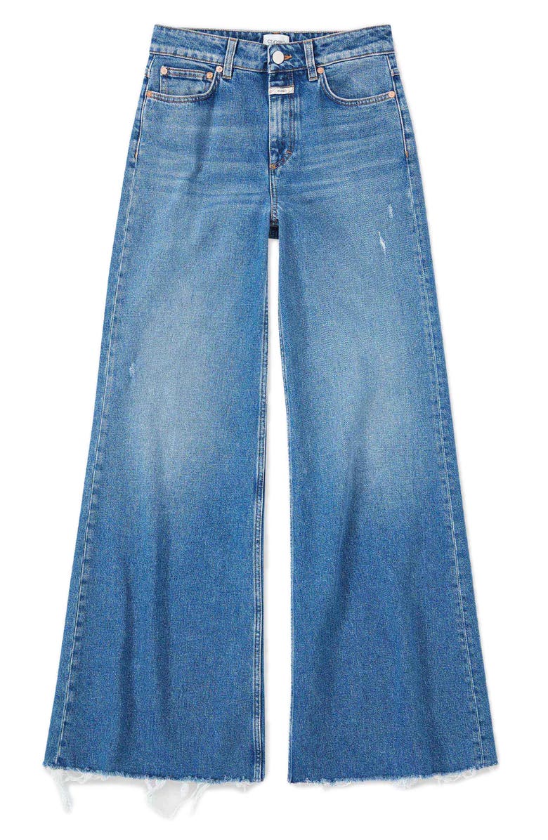 Closed Glow Up Wide Leg Jeans, Alternate, color, Mid Blue