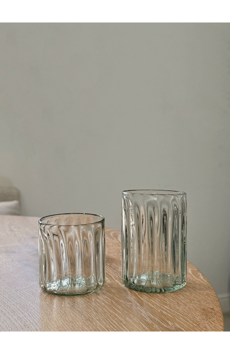 Villa Lua Home Handblown Fluted Tumbler - Set of 2, Alternate, color, Clear - Small