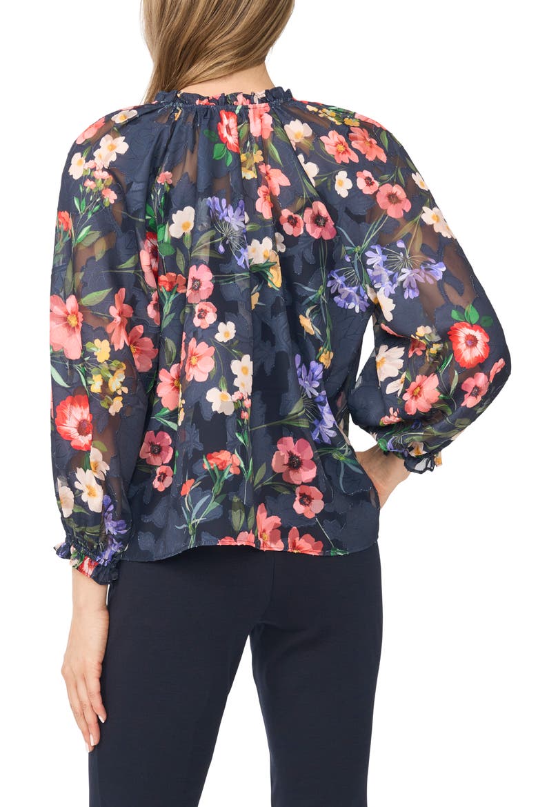 Adina Floral Long Sleeve Top, Alternate, color, INDIGO NIGHT