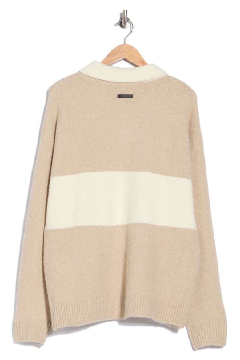 Oversize Rugby Shirt, Alternate, color, HTHR STONE