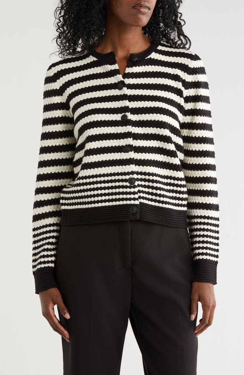 Nicole Miller Stripe Cardigan, Main, color,