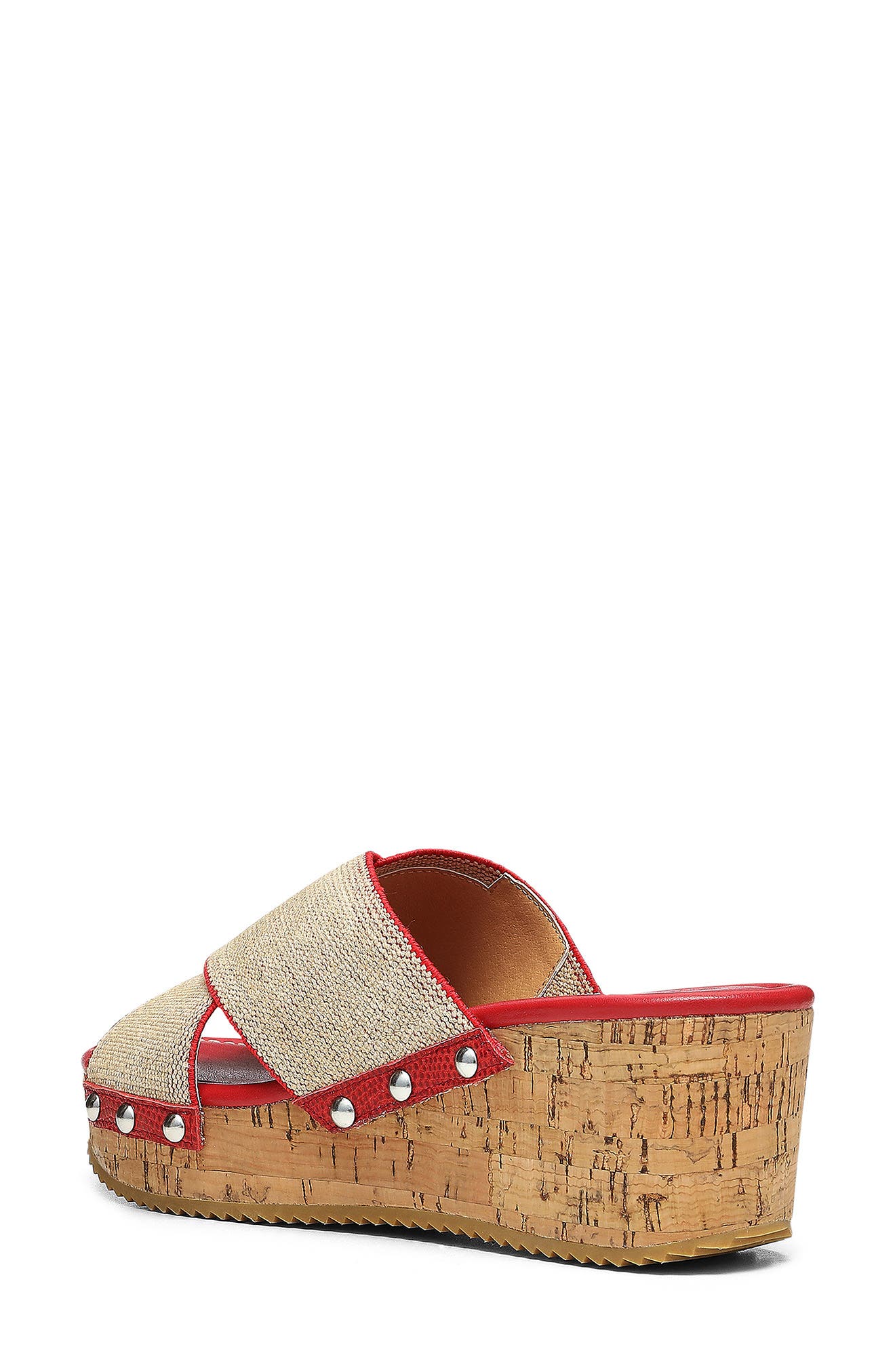 Donald Pliner Summer Platform Wedge Sandal, Alternate, color, Tomato