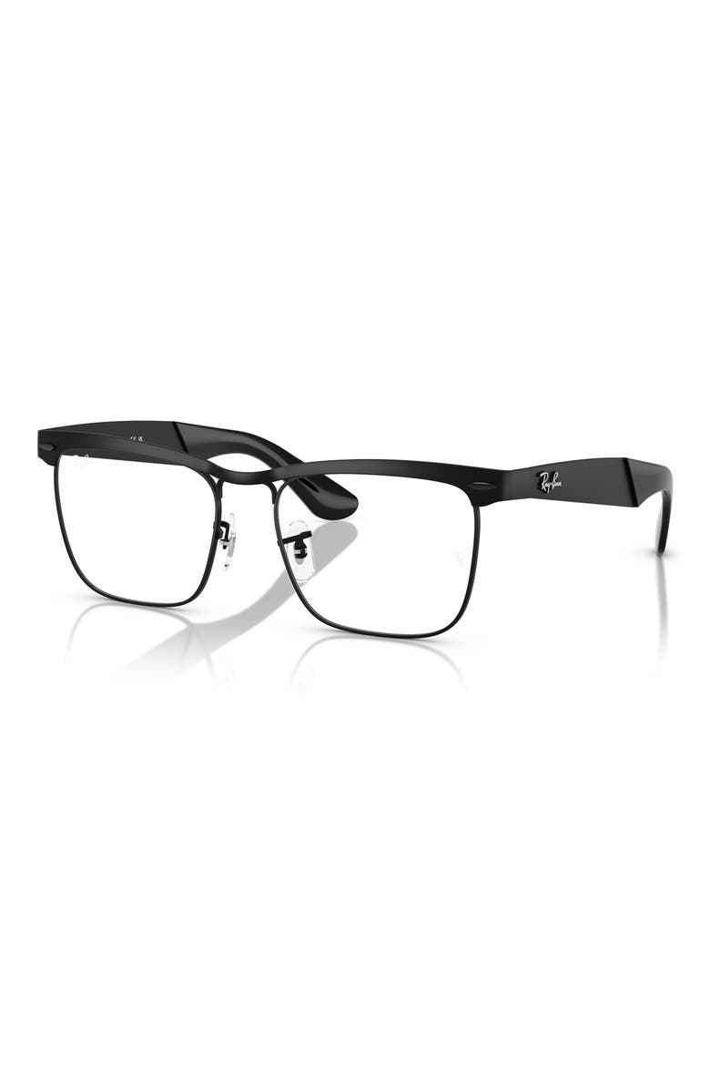 53mm Square optical glasses, Alternate, color, MATTE BLACK