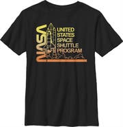 NASA Boy's NASA Ombre Sunset Shuttle Program Graphic Tee
