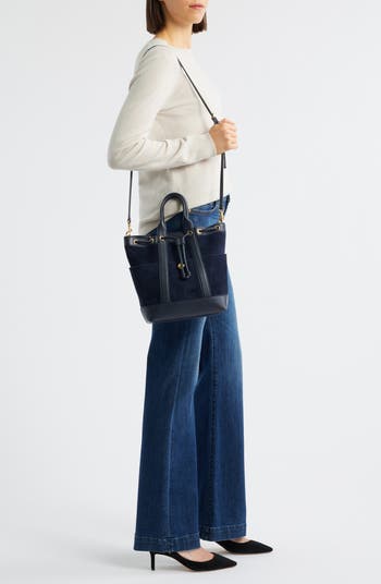 Goody Suede & Leather Bucket Bag