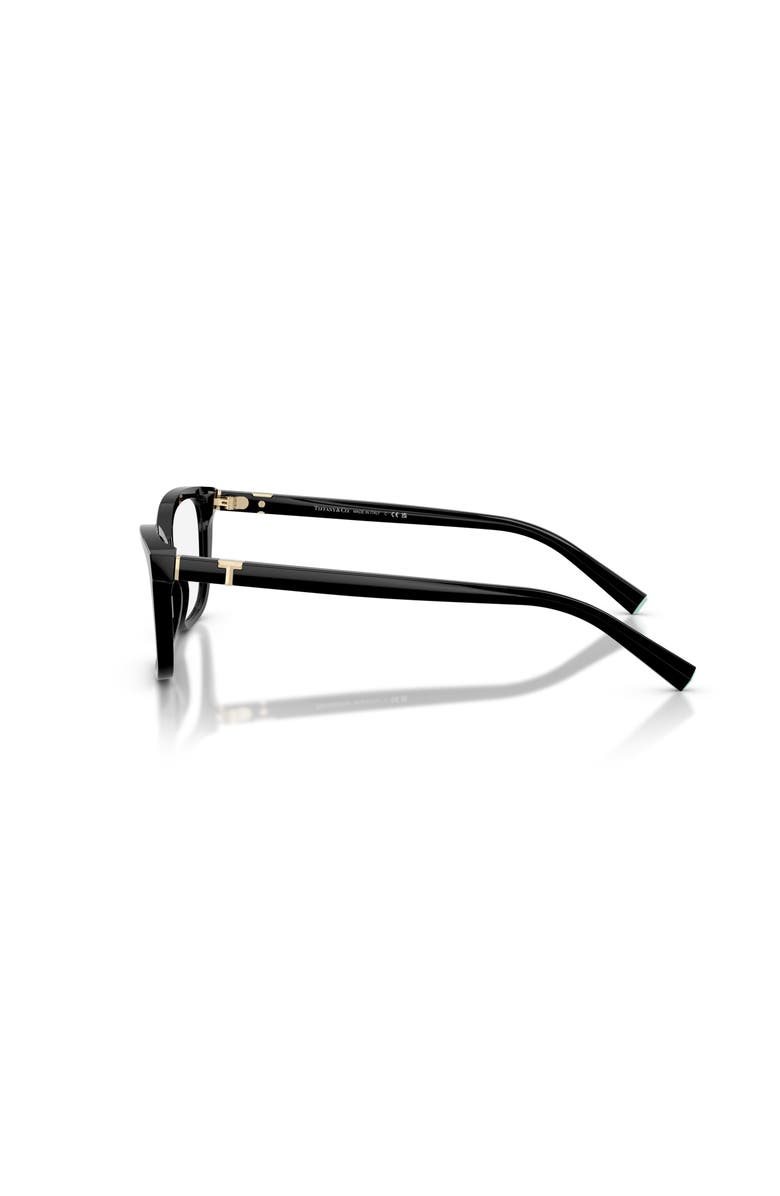 Tiffany & Co. 55mm Rectangle optical glasses, Alternate, color, Black