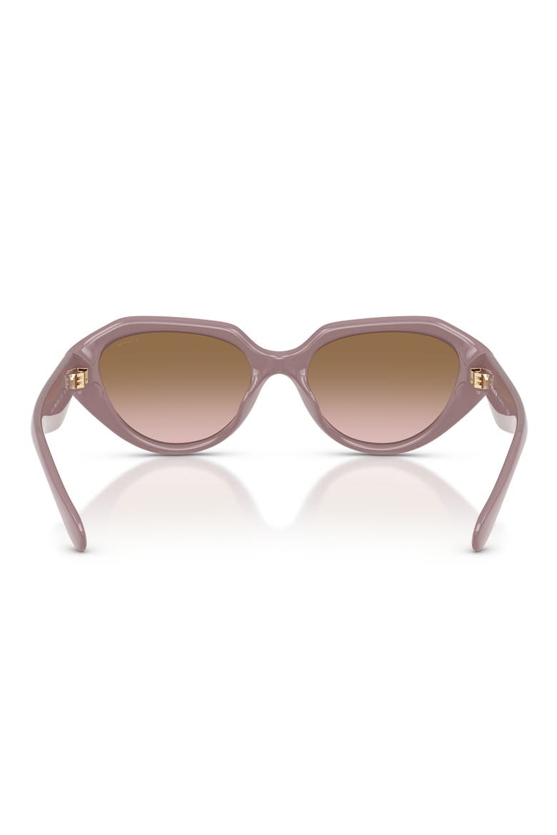 52mm Irregular Sunglasses, Alternate, color, MILKY PUTTY / BROWN PEACH