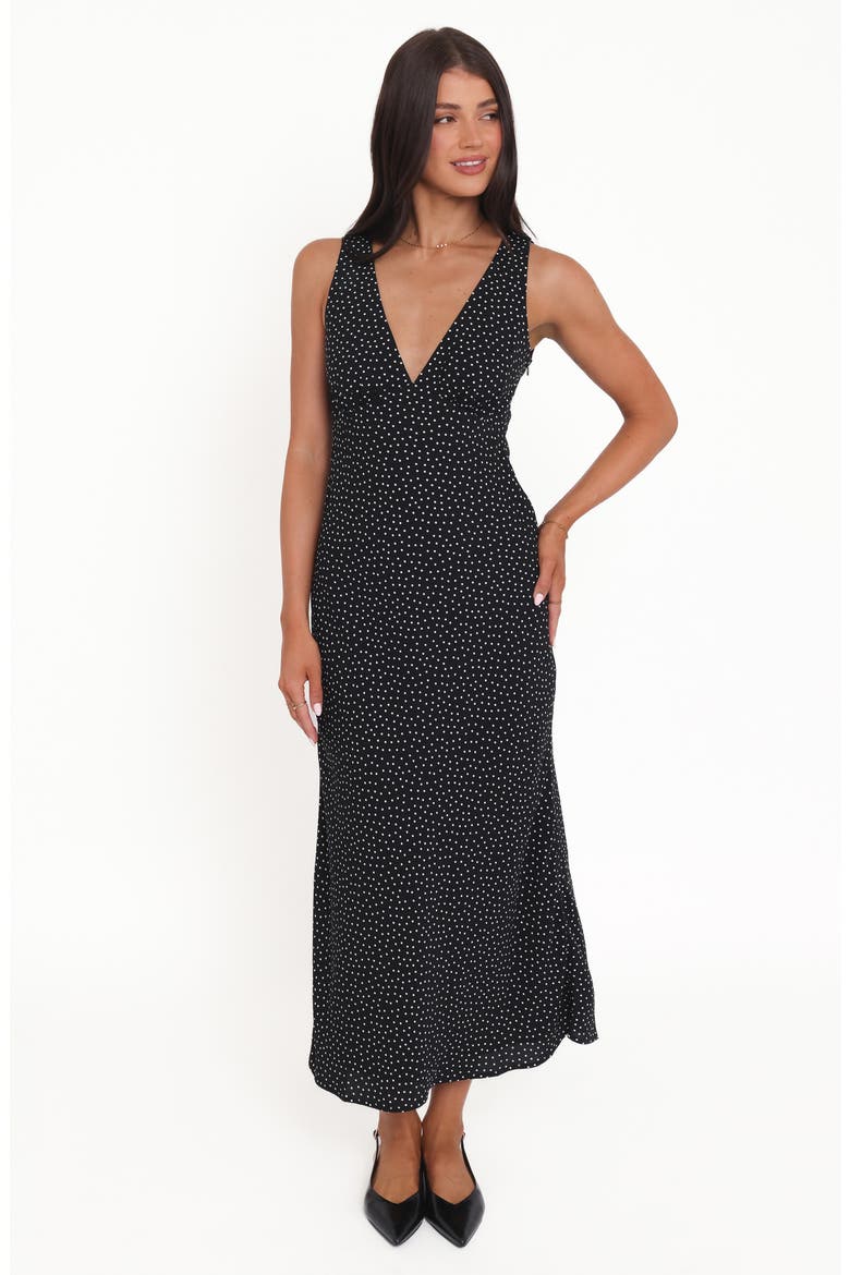 Mirae Polka Dot Maxi Dress, Alternate, color, BLACK POLKA DOT