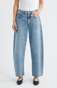 FRAME Low Slung Barrel Leg Jeans