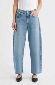 FRAME Low Slung Barrel Leg Jeans