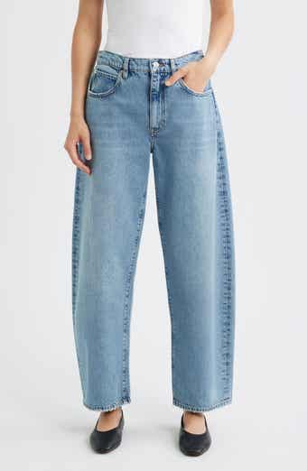 FRAME Low Slung Barrel Leg Jeans