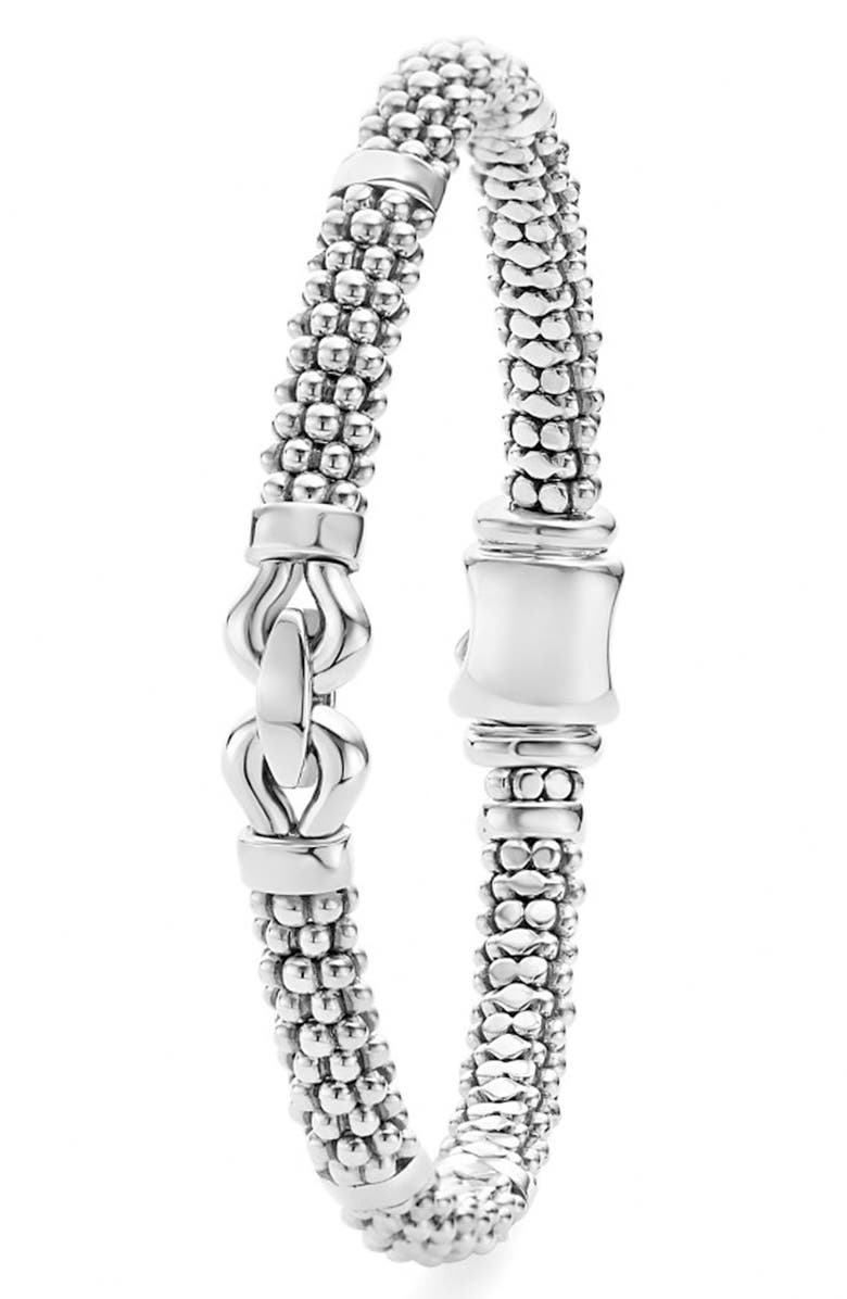 LAGOS Derby Buckle Rope Bracelet, Alternate, color, Sterling Silver