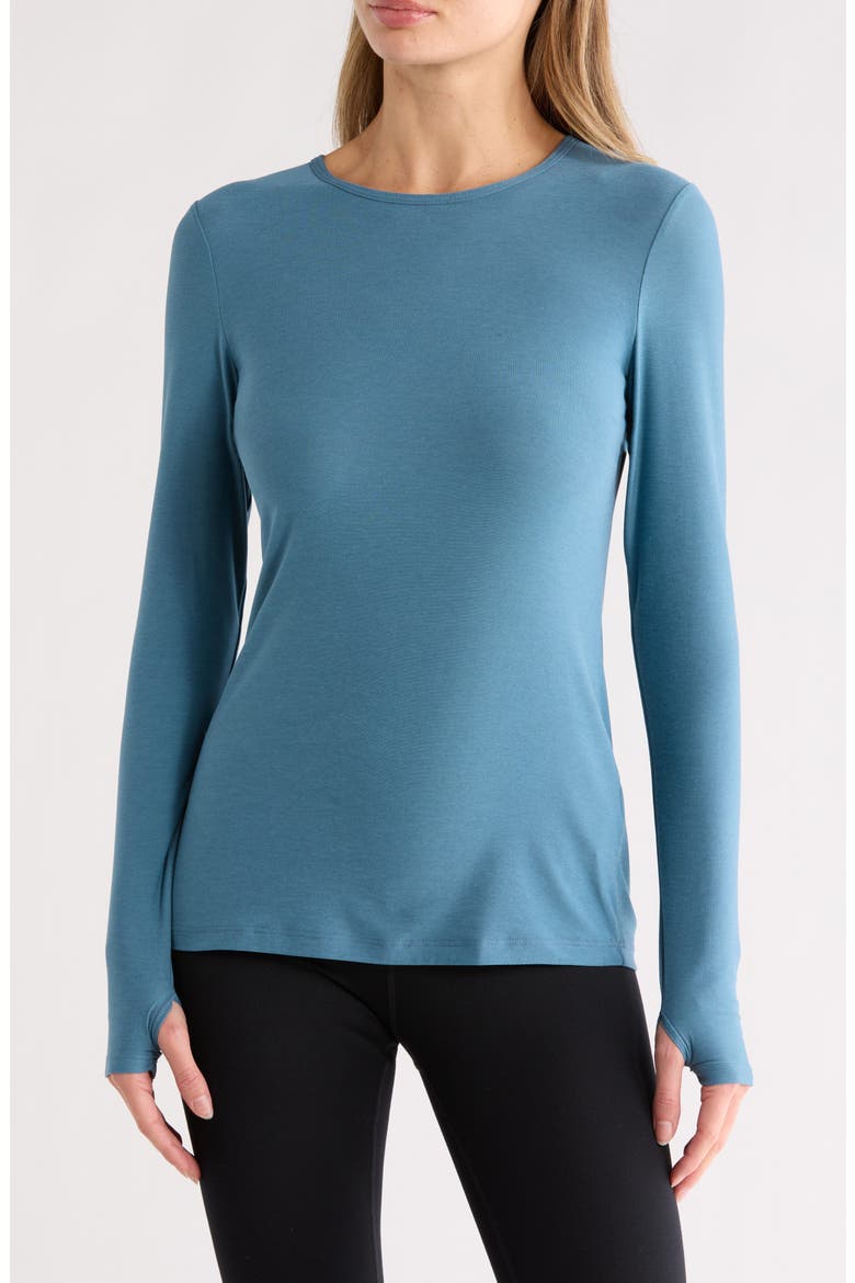 Classic Crewneck Pullover, Main, color, VINTAGE DENIM BLUE HEATHER