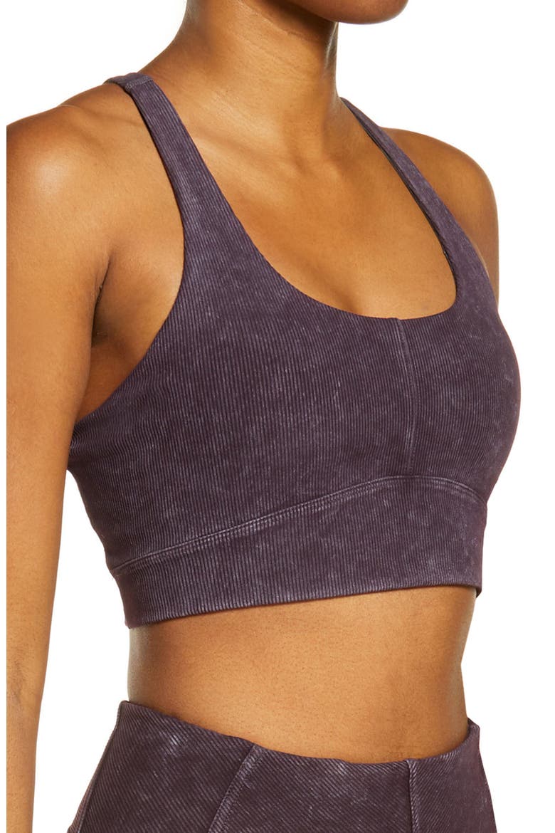Longline Sports Bra, Alternate, color, PURPLE NEBULA