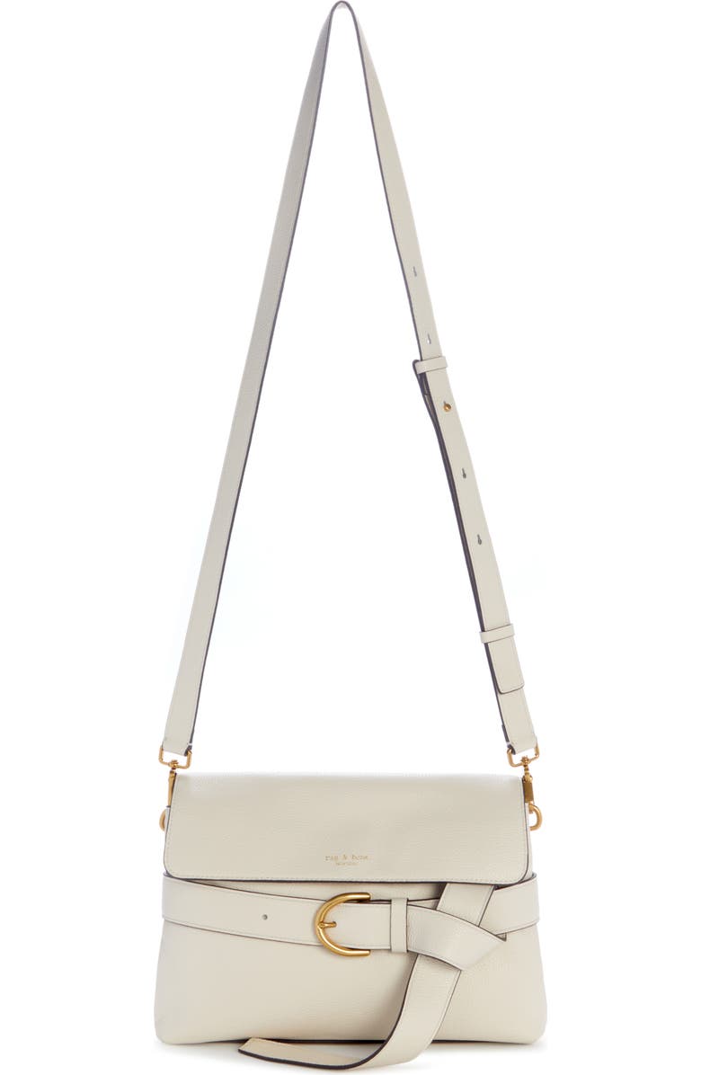 rag & bone Lexington Flap Leather Crossbody Bag, Main, color, Br