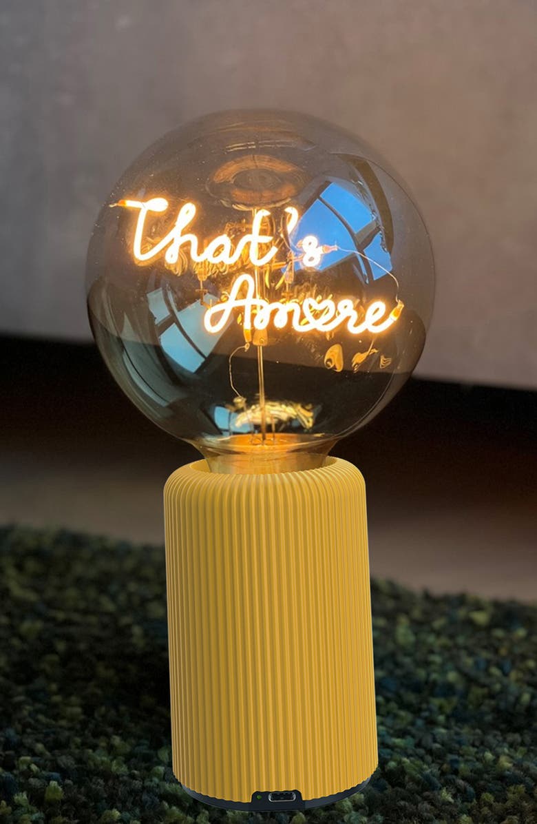 Message in the Bulb That's Amore Bulb Portable Table Lamp, Alternate, color, 