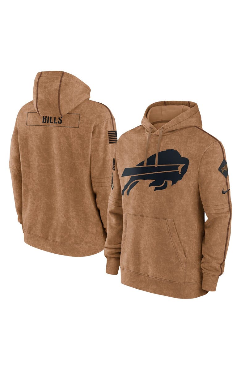 Nike Men's Nike  Brown Buffalo Bills 2023 Salute To Service Club Pullover Hoodie, Alternate, color, 