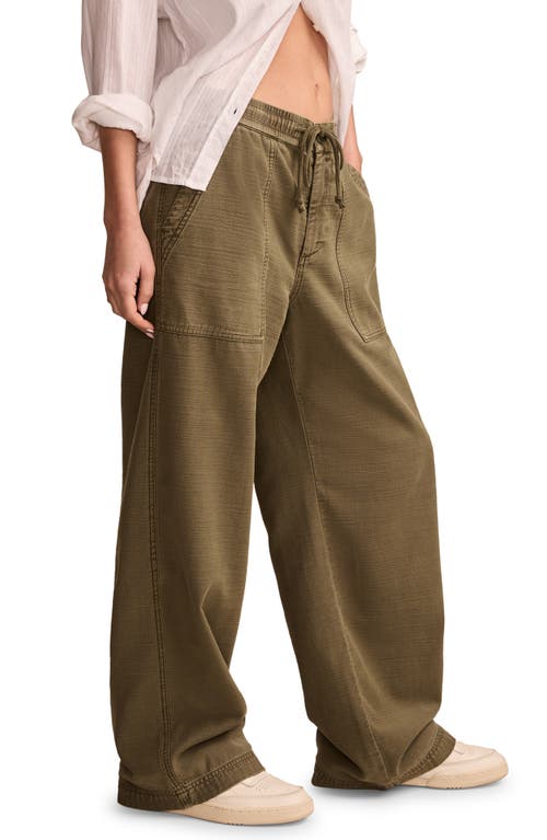 LUCKY BRAND LUCKY BRAND WIDE LEG UTILITY DRAWSTRING PANTS 