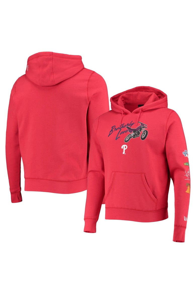 Men's New Era Red Philadelphia Phillies City Transit Pullover Hoodie, Alternate, color, Red